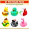 24 Pcs Mexican Fiesta Rubber Ducks – Colorful Maraca Cinco de Mayo Duck Party Favors – Mini Bath Toys for Baby Shower, Gifts, Dress-Up Play & Fiesta Party Decorations – Perfect for Mother's Day Card Making Displays